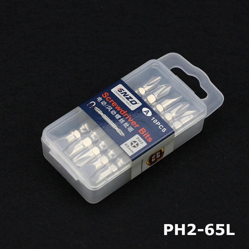 

Free Shipping 10Pcs/lot Magnetic Phillips Bits Double End Hex Shank 65mm Electric Screwdriver Bits