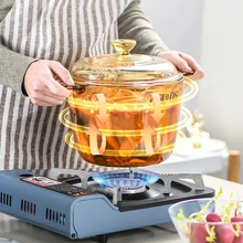 Прозрачная стеклянная суповая кастрюля электрическая керамическая плита с подогревом стеклянная чаша крышка ручной работы кухонные инструменты домашняя кухонная утварь кухонные гаджеты