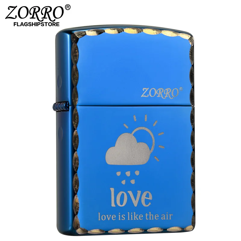 

Zorro new style windproof kerosene lighter love air creative custom men's lighter for boyfriend's birthday gift