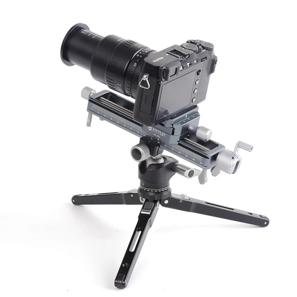 Fittest Macro Focusing Rail Slider Camera Lens Precision Stacking Tuning Base Arca Swiss Compatible Clamp