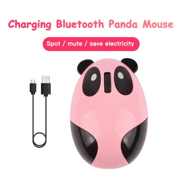 

For Kid Girl Gift Mac Wireless Optical Mouse Cute Cartoon Panda USB Computer Mice Small Ergonomic Pink Mini 3D PC Office Mouse