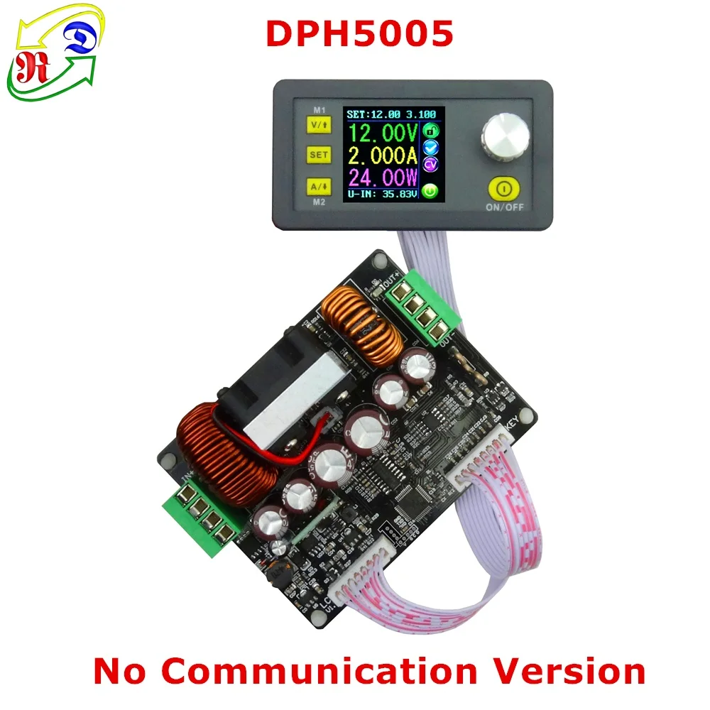 DPH5005 понижающий преобразователь постоянного напряжения тока программируемый цифровой контроль питания цветной ЖК-вольтметр 50 в 5A - Цвет: DPH5005