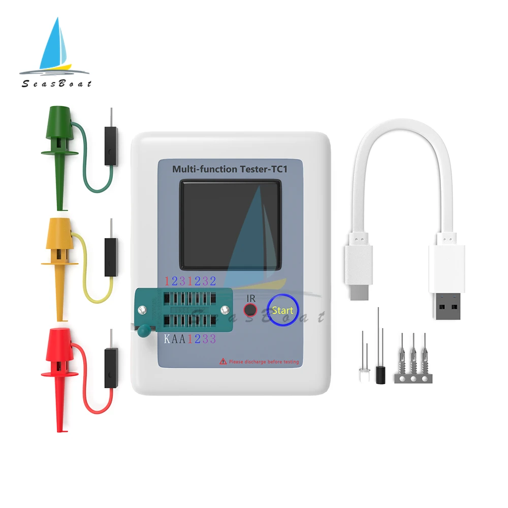 LCR-TC1 LCR-TC2 LCR-TC3 Transistor Tester TFT Diode Triode Capacitance Meter LCR ESR Meter NPN PNP MOSFET Tester Multimeter