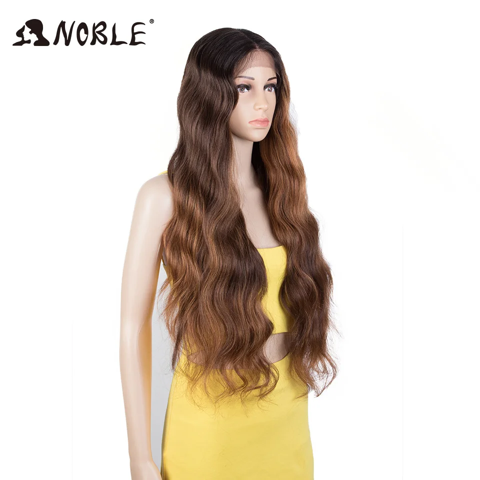 Perucas de Renda Sintética para Preto Dianteira do Laço Peruca do Laço Nobre Feminino Longa Peruca Ondulada 32 Polegada Cosplay Loira Ombre Sintético 9 Apliques e perucas
