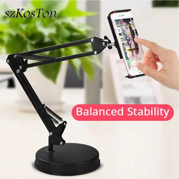 

Universal Long Arm Tablet Stand Holder Desk lazy Mobile Phone Bracket Support Mount For iPad iPhone Huawei 360 Degree Support