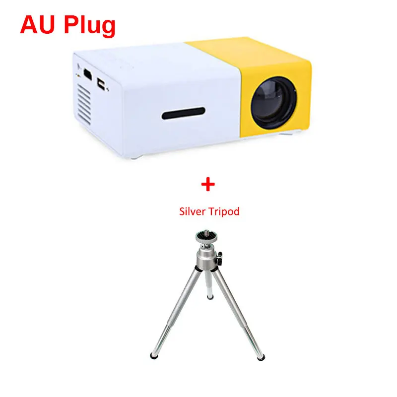 YG300AU tripod Salange YG300 проектор мини lcd светодиодный проектор 400-600 люмен 320x240 пикселей лучший видео проектор для детей - Цвет: YG300AU tripod
