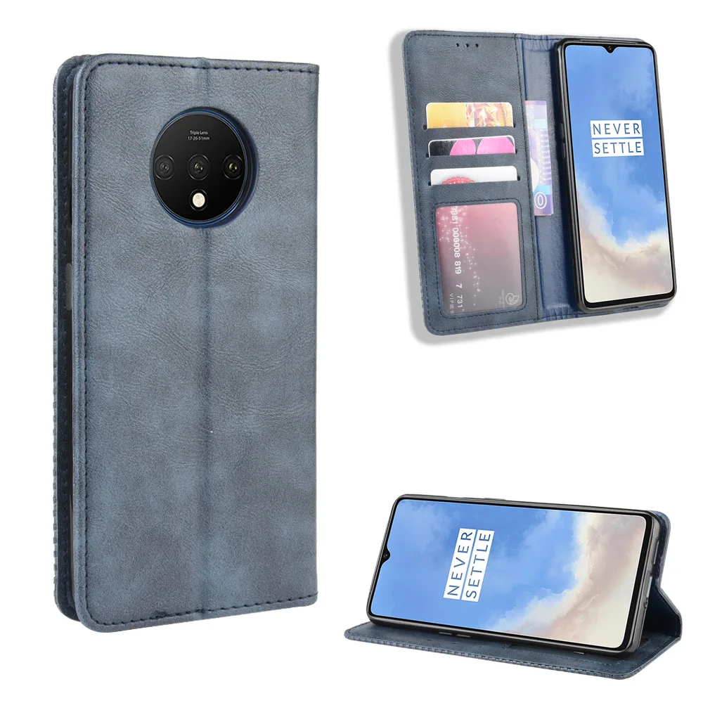 

For OnePlus 7T Case One Plus 7T Wallet Flip Style Leather Magnet Phone Back Cover For OnePlus7T 7 T 1+7T With Photo frame