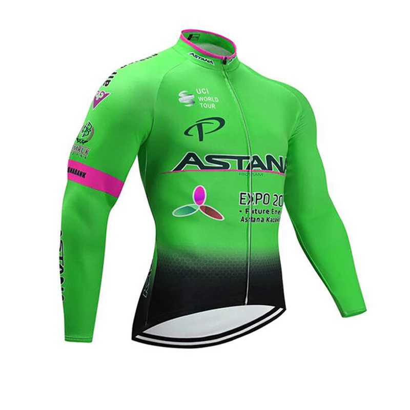 Трикотажные изделия для Ciclismo de manga larga para hombre 2019 ASTANA Mtb ropa bicicleta Maillot deportiva secciho |