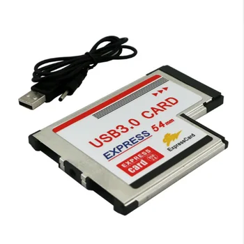 

54mm Express Card USB 3.0 PCMCIA Dual 2 Ports Transfer Rate Up to 5Gbps 1.5/12/480Mbps Express Card Adapter for Laptop