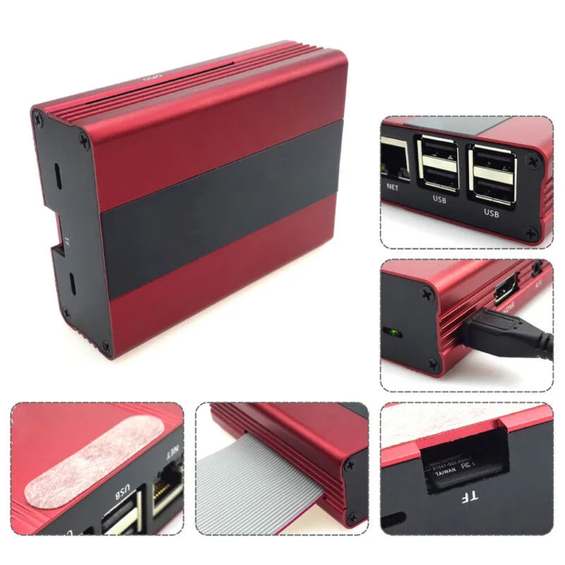 Чехол с охлаждающим вентилятором+ отвертка для Raspberry Pi 3B+/3/2B