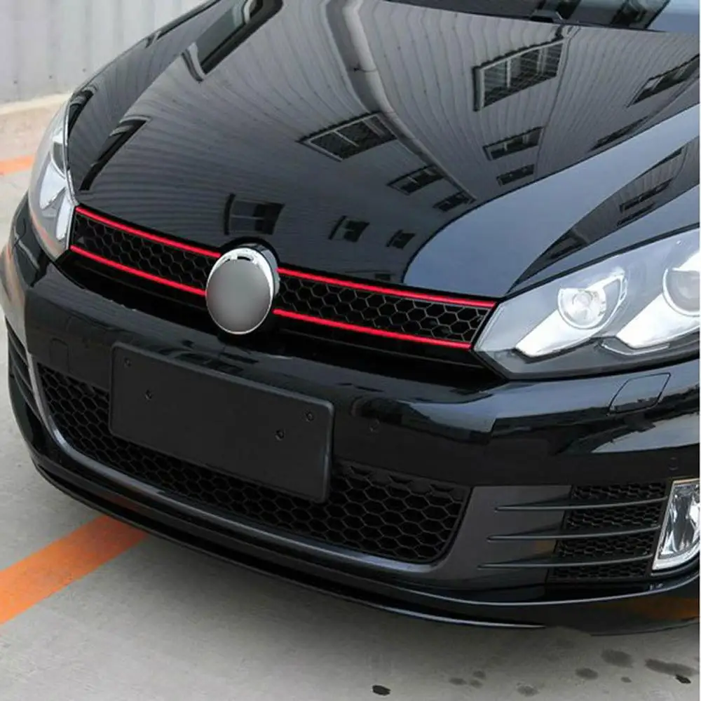 Car Sticker Strip Reflective Stickers Front Hood Grille Decals Auto Decoration Car Styling For Fit for V W Golf 6 7 Tiguan,carbon fiber car stickers,car reflective stickers,car door stickers,car stickers