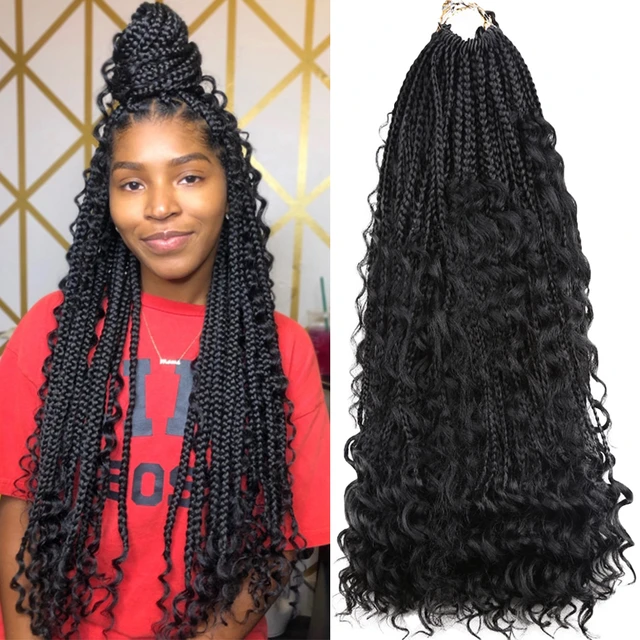 Extensão de Cabelo Trançado pré Esticado Dreadlocks Extensões de Cabelo  Ombre Color Trança Conjunto de Cabelo 3 Peças Tranças de Gancho de crochê