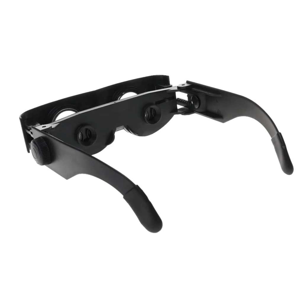 Eyeglasses Style Black Frame Magnifier Telescope Binoculars for Fishing