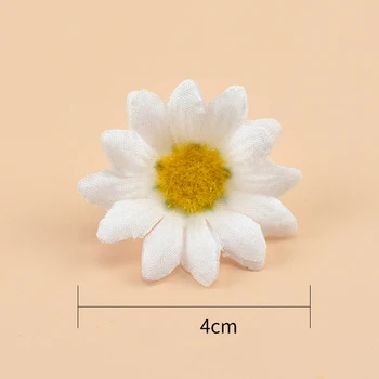 

200PCS Flower Heads Artificial Gerbera Daisy Flowers Sunflower Wedding Home Decor DIY Silk Cloth Practical