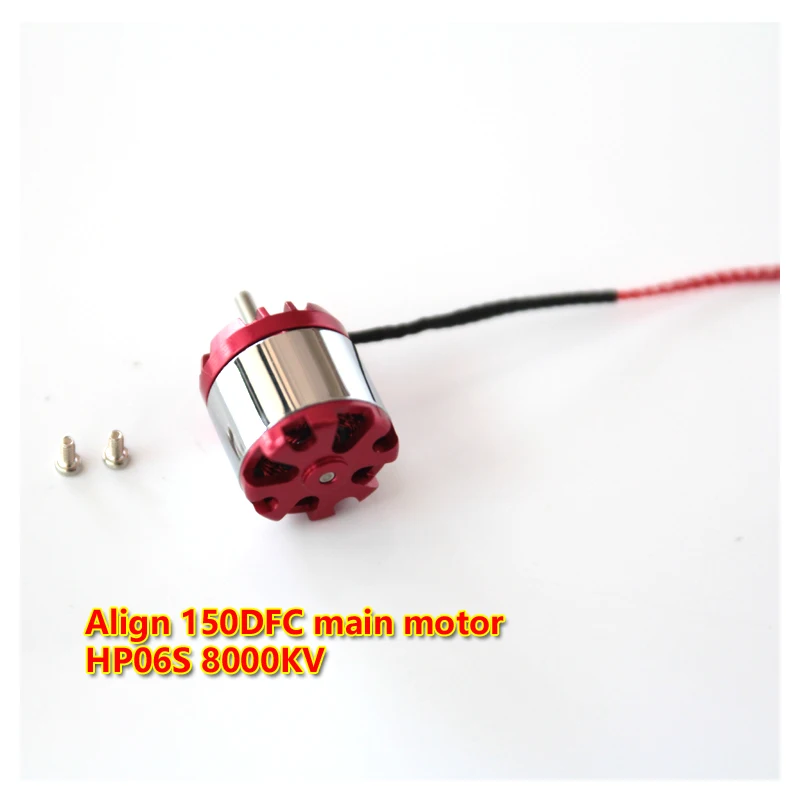 Moteur principal performant HP06S 8200KV pour Trex 150, installé sur châssis