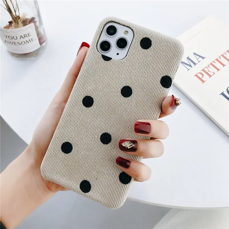 Чехол Lovebay для iPhone 11, плюшевый чехол с сердечком для iPhone 7, 8, 6, 6s Plus, X, XR, XS Max, 11 Pro, чехол для телефона, s, ткань, текстура, мягкий чехол из искусственной кожи - Цвет: XW0447BG