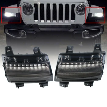

CITALL Daytime Running Turn Signal Lights Lamp DRL Fit for Jeep Wrangler JL 2018 2019 USA Version