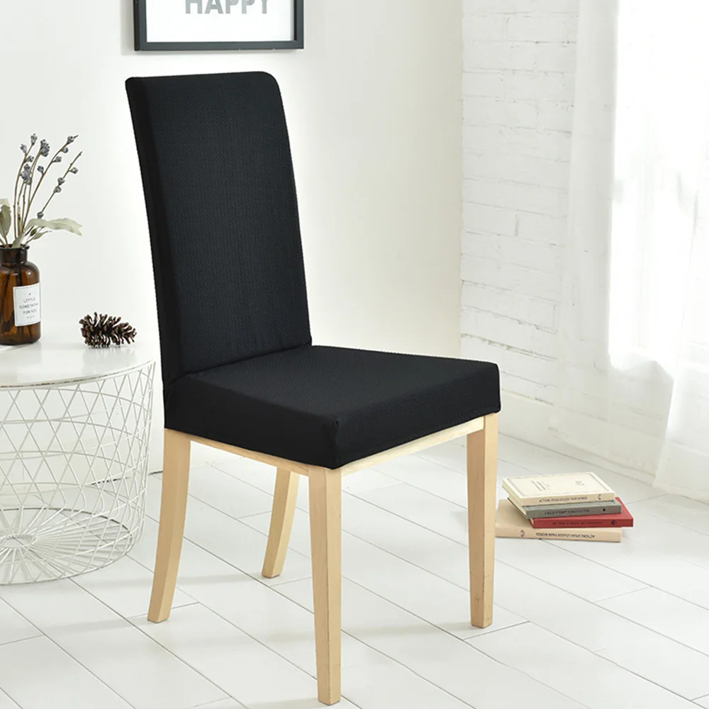 A5 Concise Stretch Jacquard Removable Washable Short Dining Chair Covers Seat Slipcover for Hotel Ceremony Banquet Wedding Party - Цвет: A5