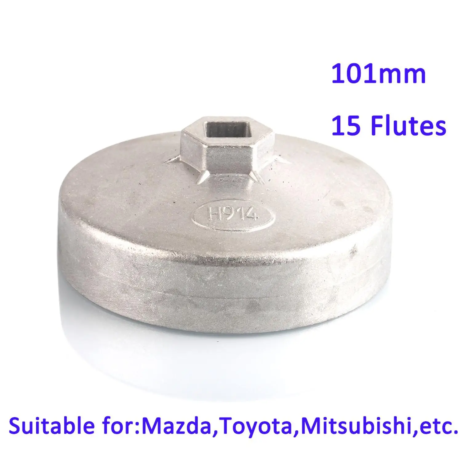 1/2 дюймов Квадратный привод 101 мм 15 флейт масляный фильтр гаечный ключ крышка масляный фильтр инструмент для удаления алюминиевого сплава для Mazda Toyota Mitsubishi
