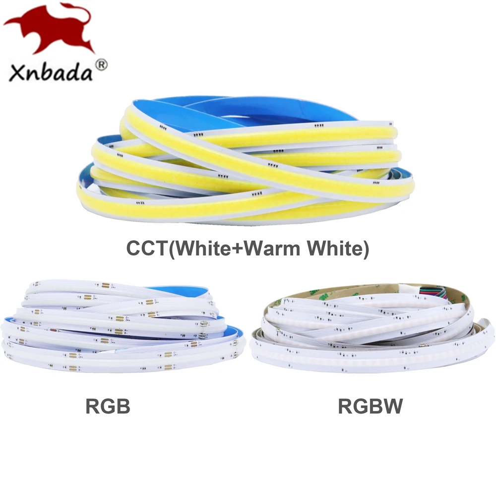 COB CCT/RGB/RGBW LED Light Strip 840LEDs/m High Density Flexible FOB RA90 Linear Dimmable Led Lights DC24V | Лампы и освещение