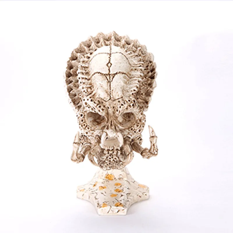 

Aliens vs Predator Sculpture Film Props Aquarium Decoration Resin Crafts DIY Painting Albuginea Skull A688