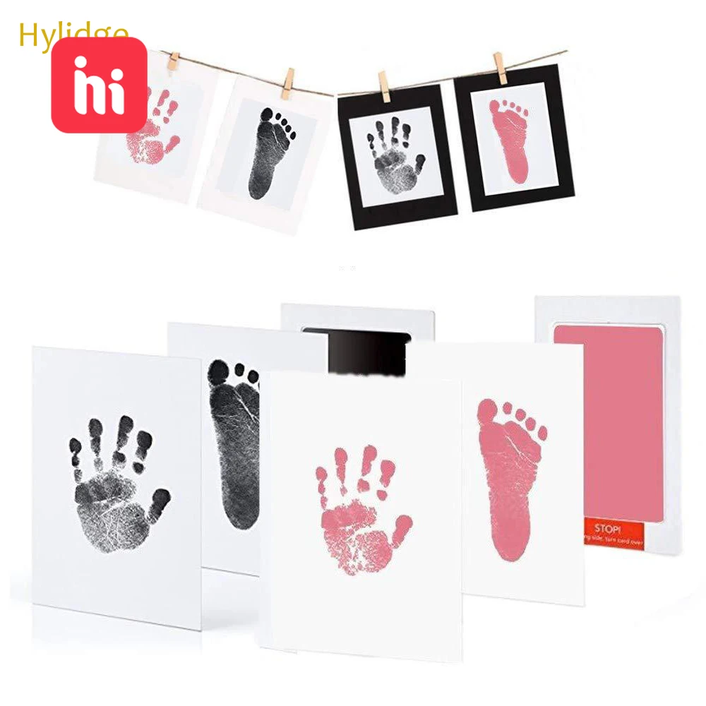 

Safe Non-toxic Baby Footprints Handprint No Touch Skin Inkless Ink Pads Kits for 0-6 months Newborn Pet Dog Paw Prints Souvenir