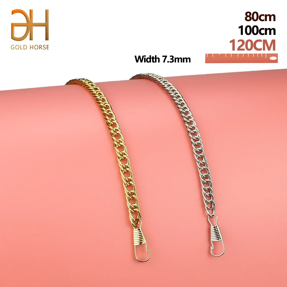 80 100 120CM Weaved Gold Handbag Chain Durable Women Metal Chains For