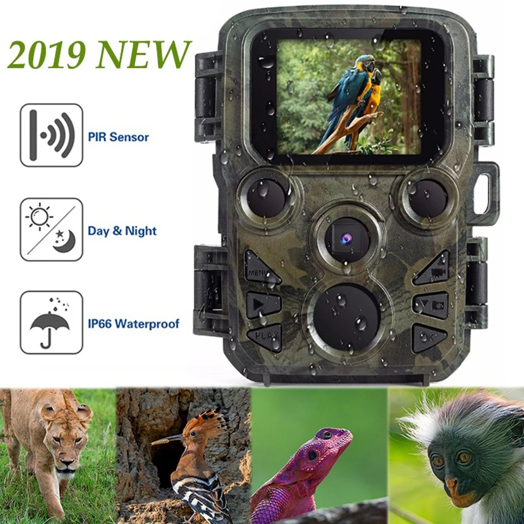 

Wildlife Trail Photo Trap Mini Hunting Camera 12MP 1080P Waterproof Video Recorder Cameras for Security Farm Fast Trigger Time