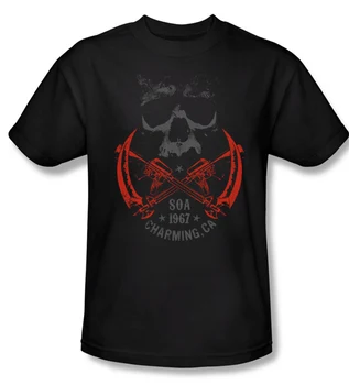 

Sons Of Anarchy Shirt Cross Guns Adult Black Tee T-Shirt