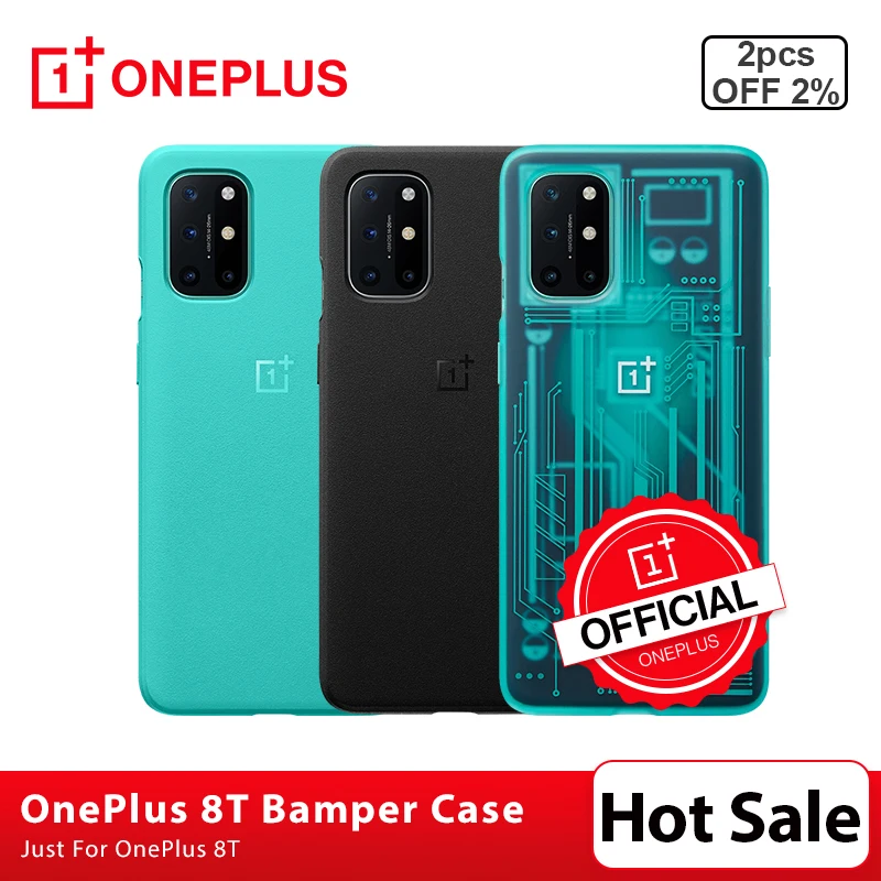 100% Оригинальный чехол OnePlus 8 T из песчаника карбоновый защитный 3D закаленное
