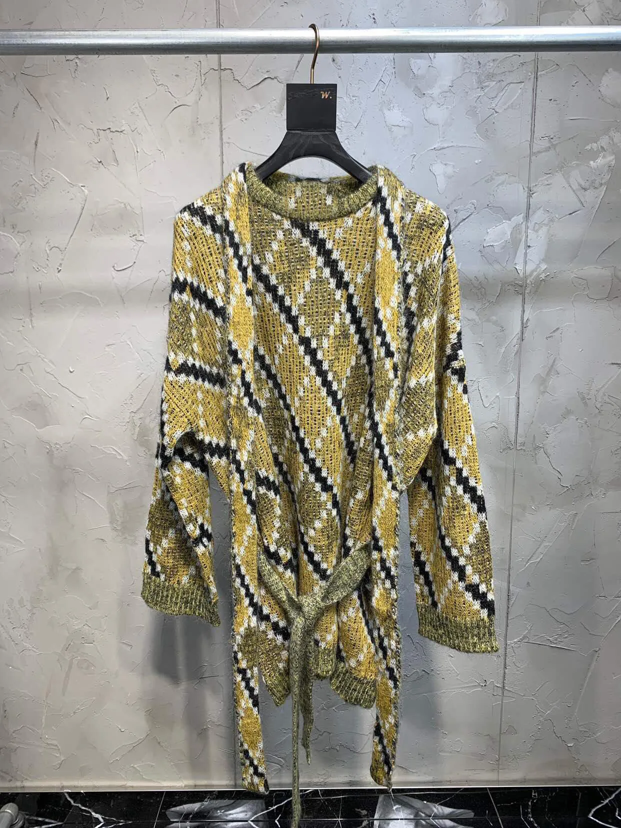 2019FW новые женские клетчатые свободные Джемперы пуловер Женский Повседневный вязаный свитер ddxgz2v 8,28