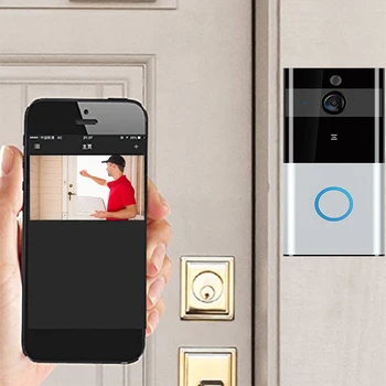

Wireless Battery WiFi Video Doorbell Low Power Smart 2-way Talk Home Security UK