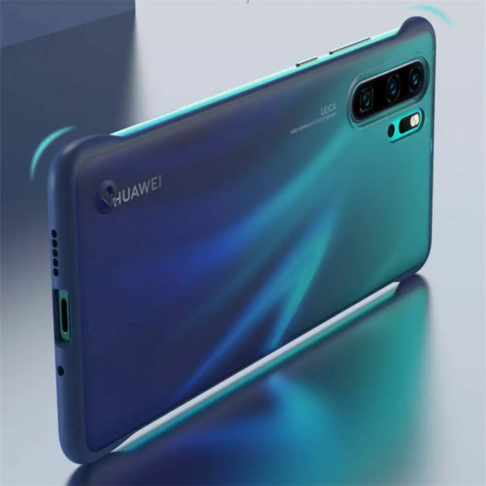 LLZ. COQUE, безрамочные Матовые прозрачные чехлы для samsung Galaxy A20 A30 A40 A50 A70, противоударный бампер, прозрачный чехол из поликарбоната