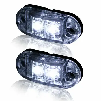 

12V/24V Side Marker Light Red/Yellow/White 6.5*3.6*1.2cm(LxWxH) 2pcs 2x