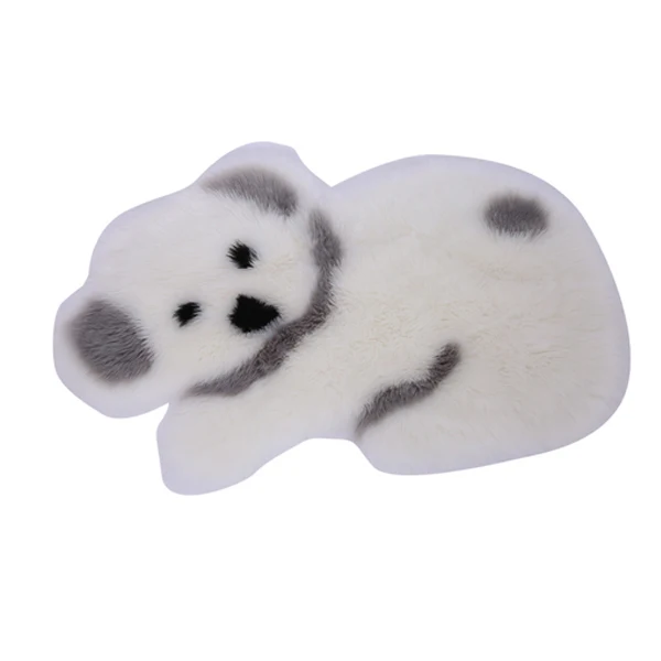 Koala Противоскользящий супер мягкий мультяшный ковер коала панда искусственный овечий мех плюшевый детский игровой коврик для гостиной гобелен для офиса 60*90 см - Цвет: Koala