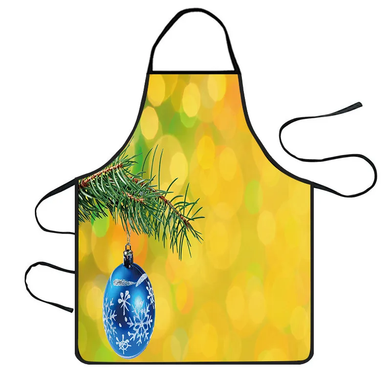 Christmas Decoration Waterproof Apron Kitchen Dinner Party Apron For Woman Men Chef Waiter Cafe Shop BBQ Hairdresser Aprons Bibs