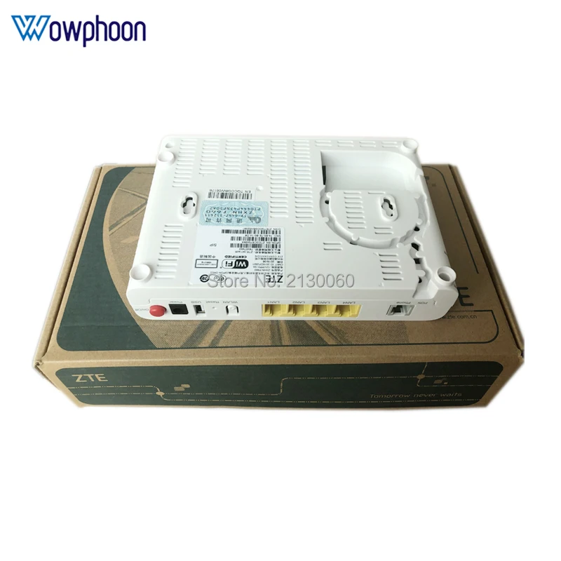 Горячая Распродажа 5,0 версия zte F660 GPON ONT 4FE+ 1TEL+ 1USB+ wifi, английская прошивка оптический сетевой терминал