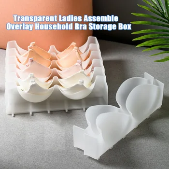 

High 6pcs Bra Storage Box Bra Box Closet Underwear Organizer Drawer Divider Plastic Bras Underwear LG66