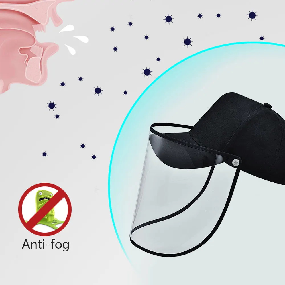 

Anti Infection Anti-saliva Face Cover Cap Multi-function Protective Cap Protective Hat Eye Protection Anti-fog Windproof Hat