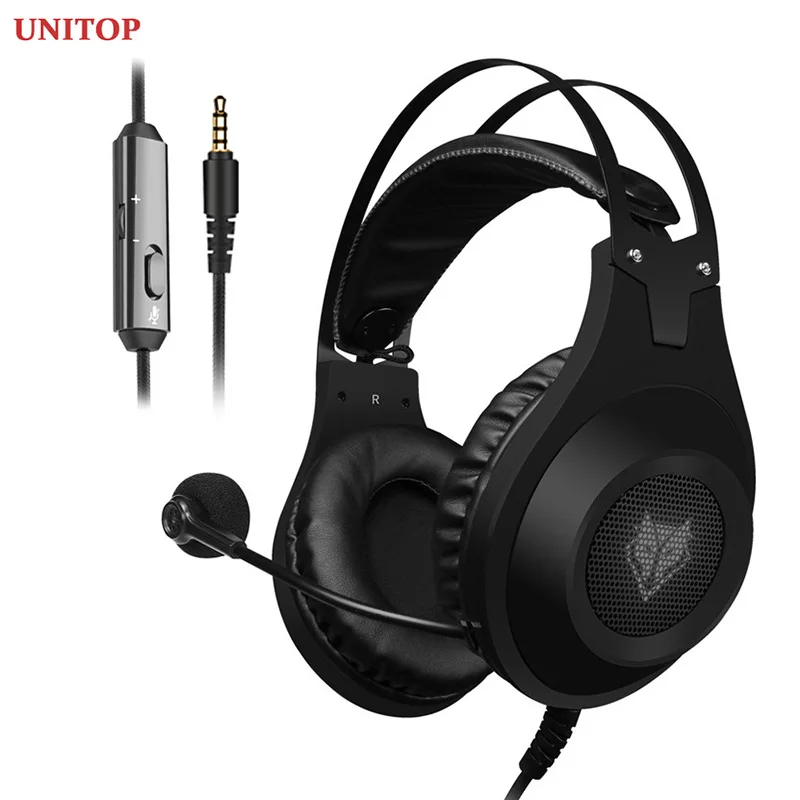 Игровая гарнитура UNITOP NUBWO N2 музыкальные наушники стерео проводные вкладыши для