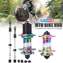 

Bike Hub 32 Holes Quick Release MTB Bike 6 Pawls 142mm/148mm Front and Rear Thru-Axle Wheel Hub Bicycle Parts