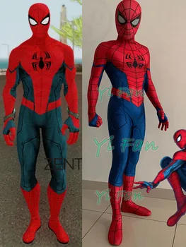 

Free Shipping 3D Print Ultimate Alliance 3 Game Spiderman Cosplay Costume Zentai Bodysuit Men Boys Male Spider Suit