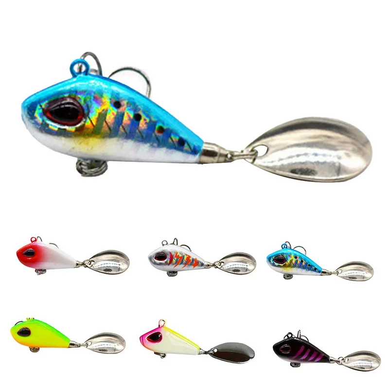 

New Metal Mini With Spoon Fishing Lure 6g/10g/17g/25g 2cm Fishing Tackle Pin Crankbait Vibration Spinner Sinking Bait Pesca