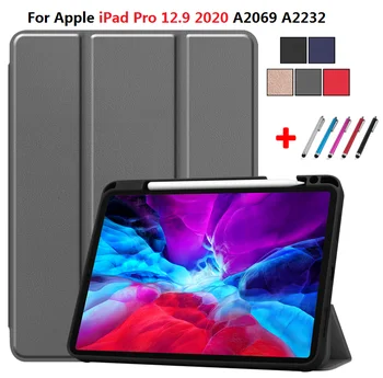 

For Apple iPad Pro 12.9 Case 2020 Protect Stand Funda Capa For iPad Pro 12 9 Cover with Pencil Holder 4th Generation Tablet Case