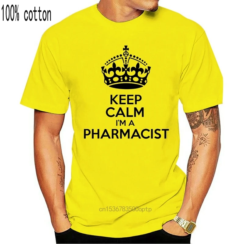 Keep calm i'm фармацевт Для мужчин футболка забавные игрушки для взрослых на день