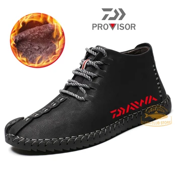 

DAIWA Fishing Shoes 2020 Men's Outdoor Fishing Warm Non-slip Martin Boots Mountaineering Wear-resistant Casual Leather Shoes