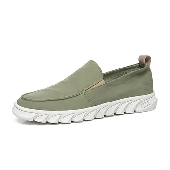 

New Fashion Loafers Men Casual Shoes Breathable Male Canvas Shoes Soft Cool Young Man Flat Cloth Shoes A2465