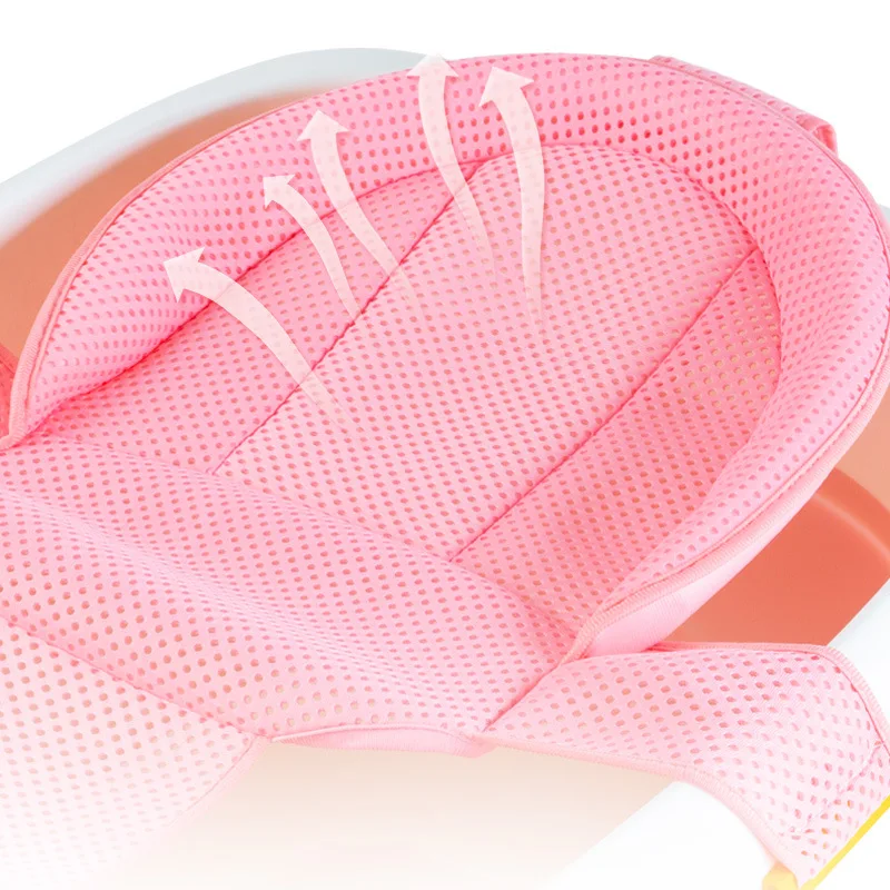 Baby bath net cross non-slip baby bath net newborn bath artifact net pocket tub stand can sit and lie universal