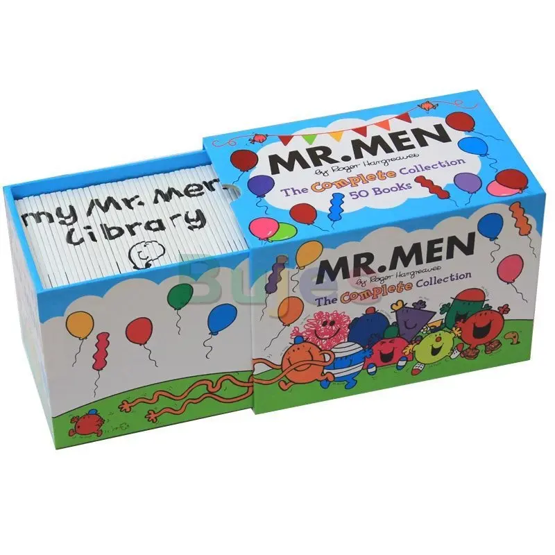 50 книг/комплект полный набор Mr Men книга с ранним обучением для чтения фотографий