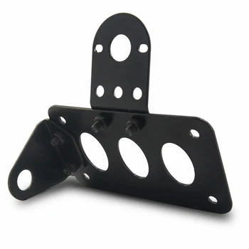 

Black Motorcycle Side Mount License Plate Holder Aluminum Bracket For Harley Bobber Chopper Modular Design Accessory
